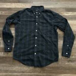 Abercrombie & Fitch Black Watch Tartan Plaid Long Sleeve Button Men's Medium